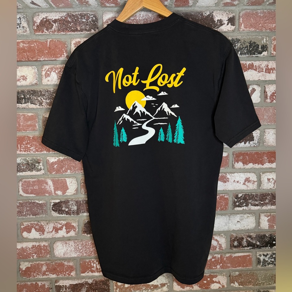 Men’s Zorrel “Not Lost” Mountains Wilderness Graphic Dri Balance Tee